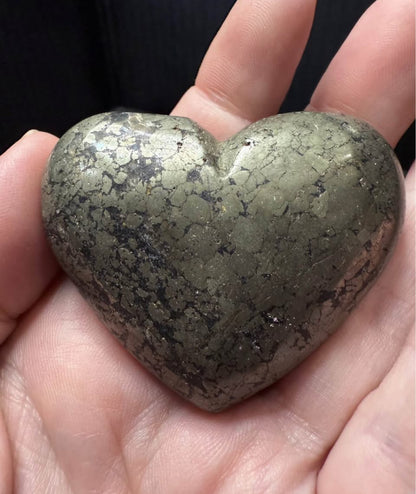 Pyrite Heart – 5cm (Intuitively Chosen)