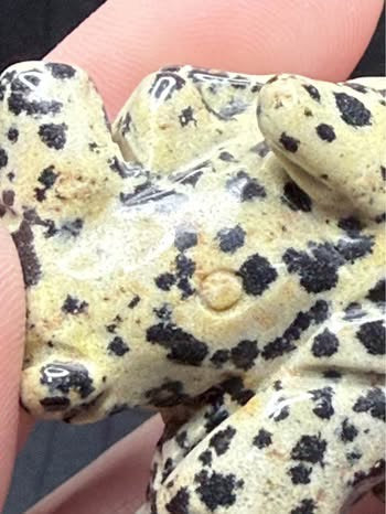 🦏🖤 Dalmatian Stone Rhinoceros Carving 🤍🐾