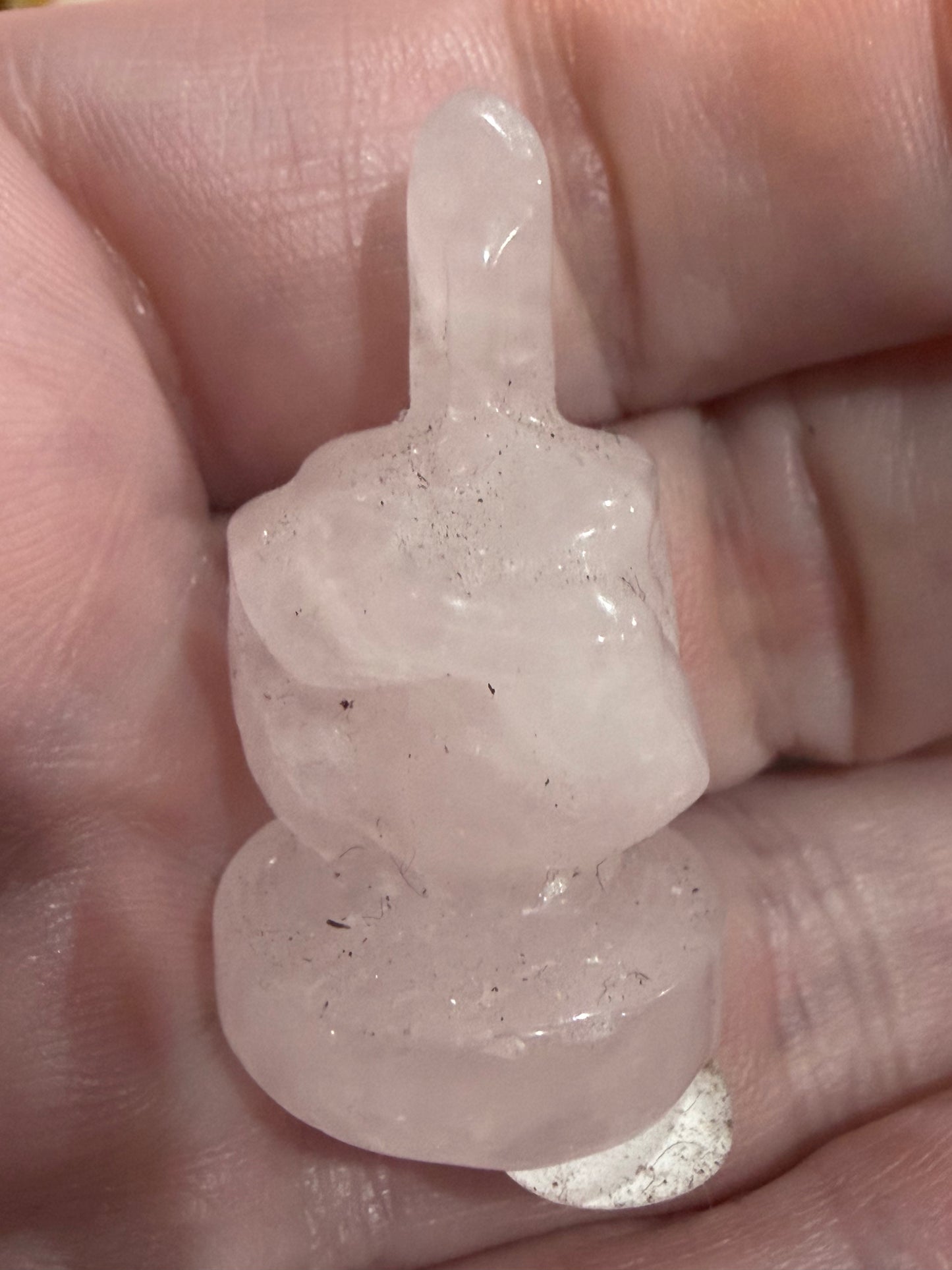 Crystal Middle Finger Carving – Approx. 3cm (Select Your Material)