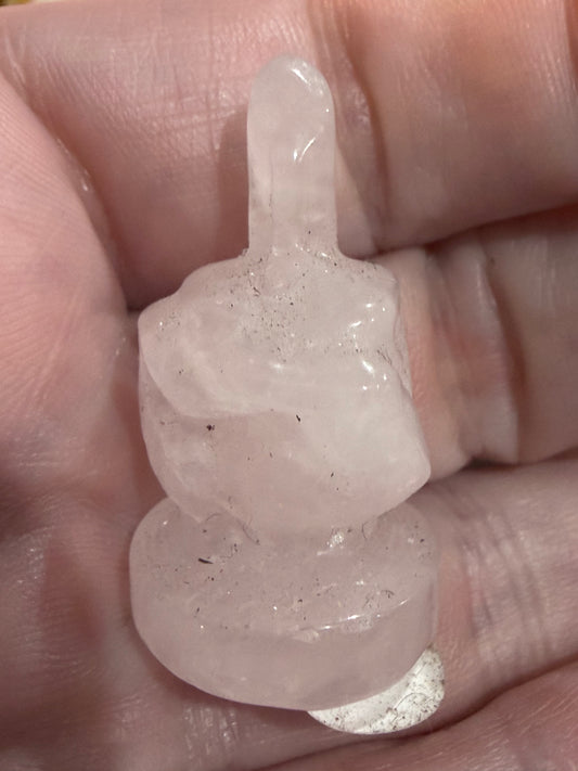 Crystal Middle Finger Carving – Approx. 3cm (Select Your Material)