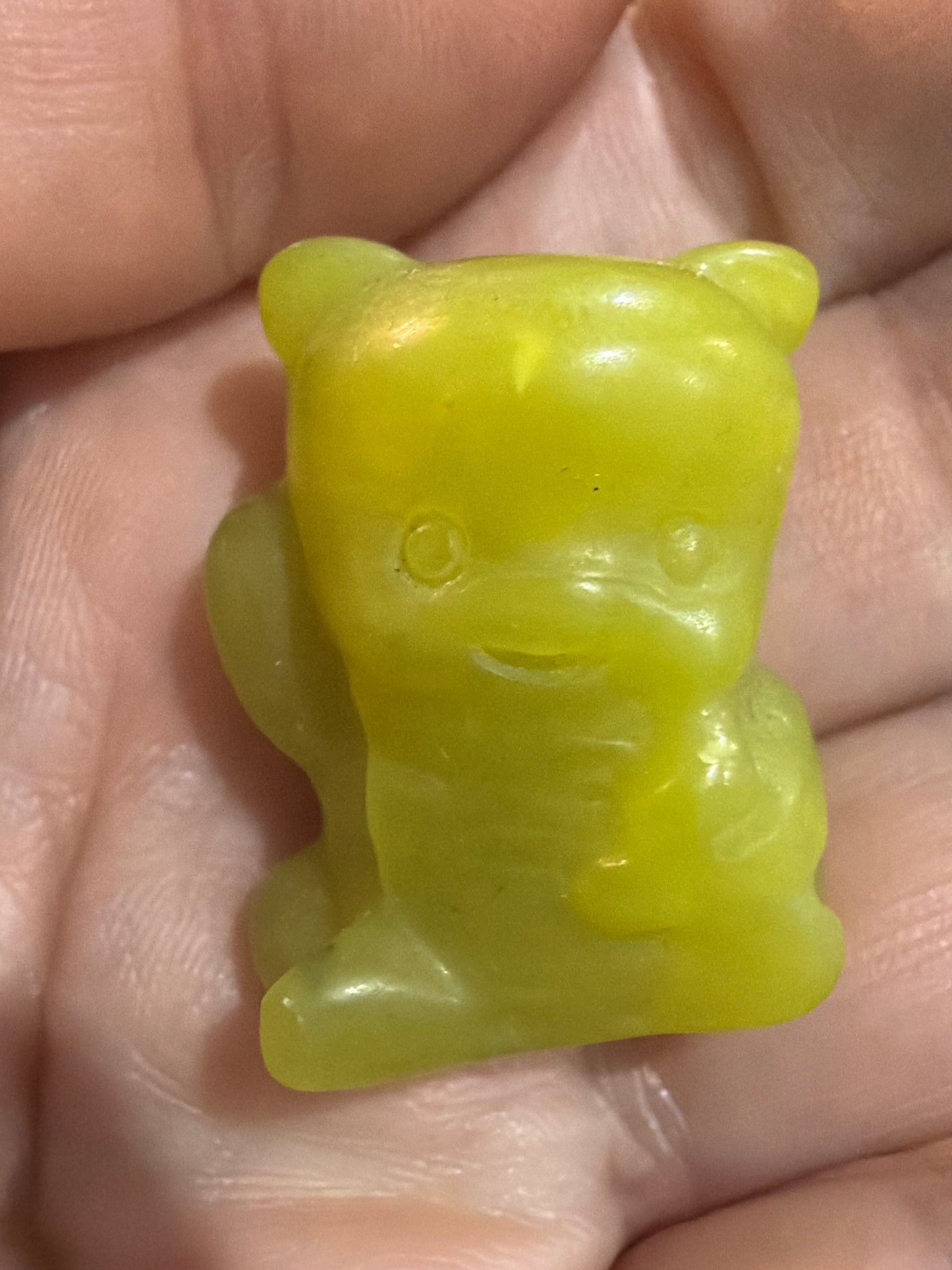 Yellow Jade Bear Crystal Carving – 4cm