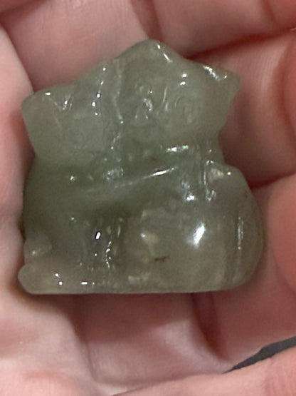 Hugging Cats Crystal Mini Carving – 3–4cm