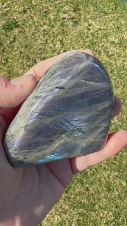 Polished Purple Flash Labradorite Freeform