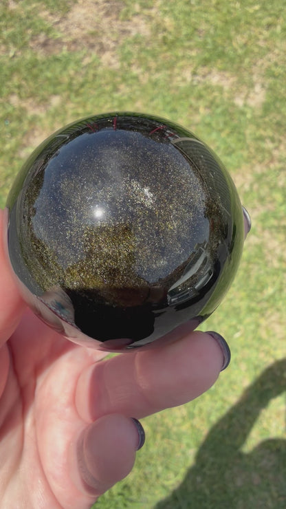 Gold Sheen Obsidian Sphere – 195g