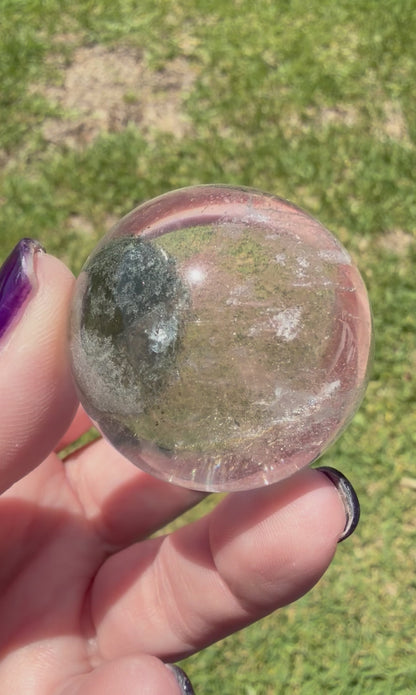 Lodolite (Garden Quartz) “Eye” Sphere – 4cm | 82g