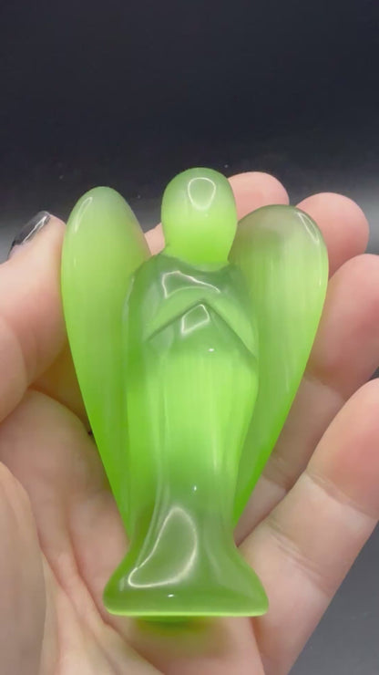 Lime Green Cats eye Angel