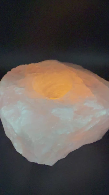Rose Quartz Candle Holder