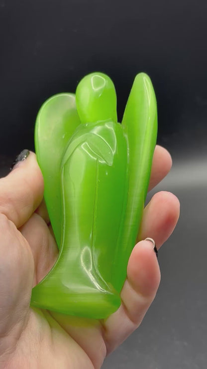 Lime Green Cats eye Angel