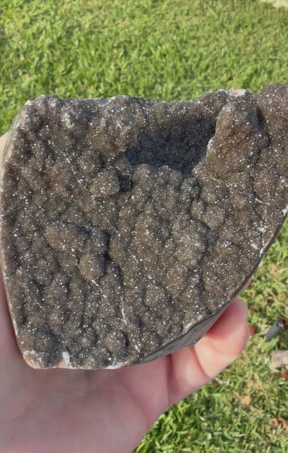 Brown Amethyst Druzy Crystal Specimen – 8.5cm 555g