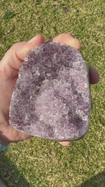 Rainbow Amethyst with Rare Pineapple Cluster – 526g / 9cm