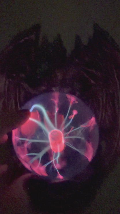 Twin Dragon Plasma Ball Lamp – 20cm